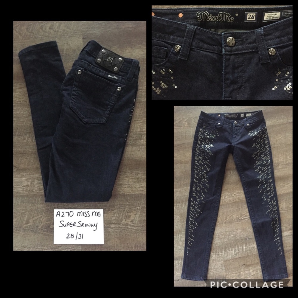 Miss Me Super Skinny Sequin Jeans